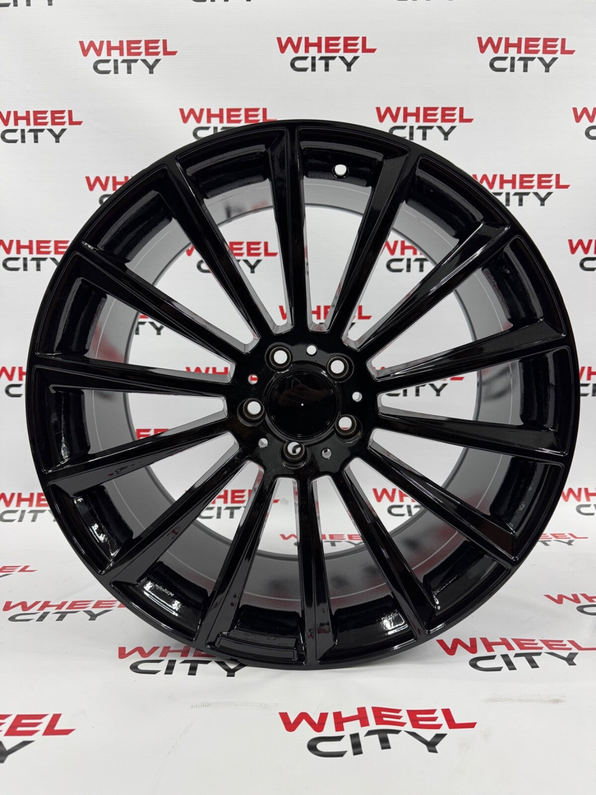 20" Gloss Black Mercedes Turbine style