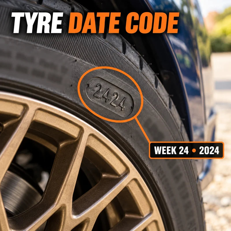Illustrative tyre date code 2424, indicating week 24 of 2024