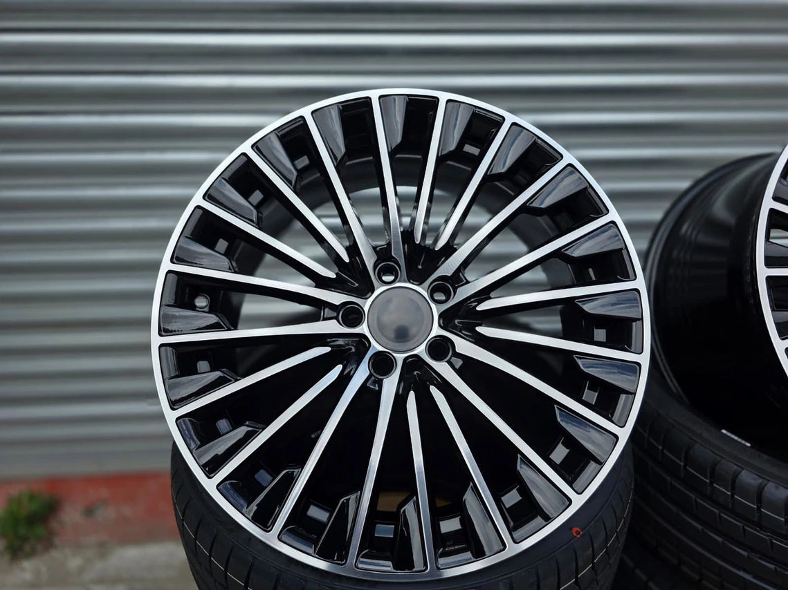 19" Mercedes Black Polished New Turbine Style Alloys