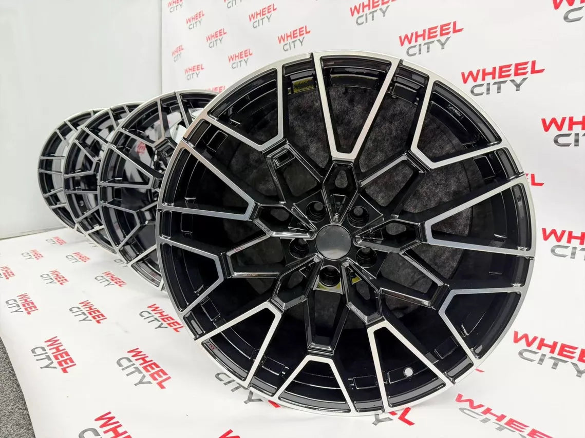 20" BMW 827m Style Black Polished Alloys