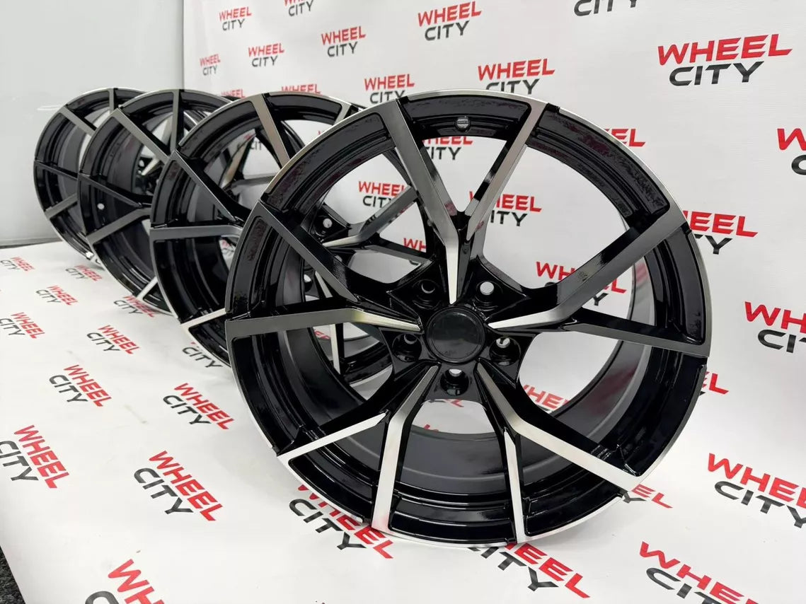 18" VW Estoril Black Polished Alloys