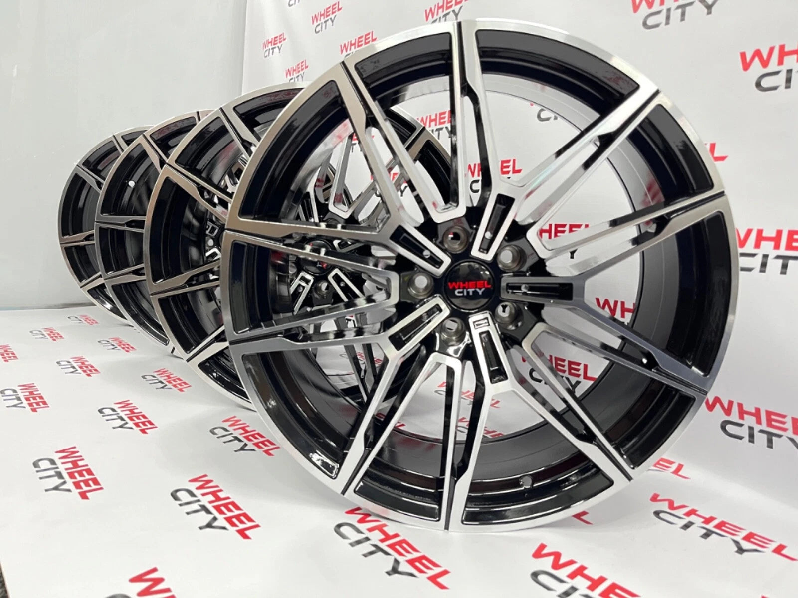20" BMW M3/M4 Style Gloss Black Polished Alloys