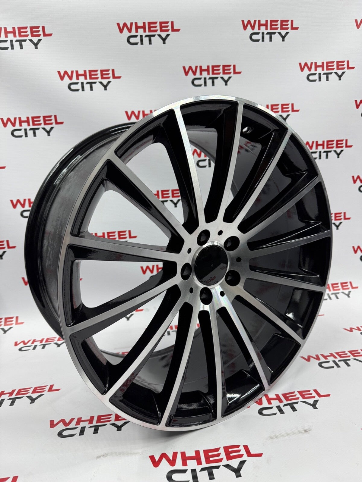 20" Mercedes Turbine Style Black Polished Alloys